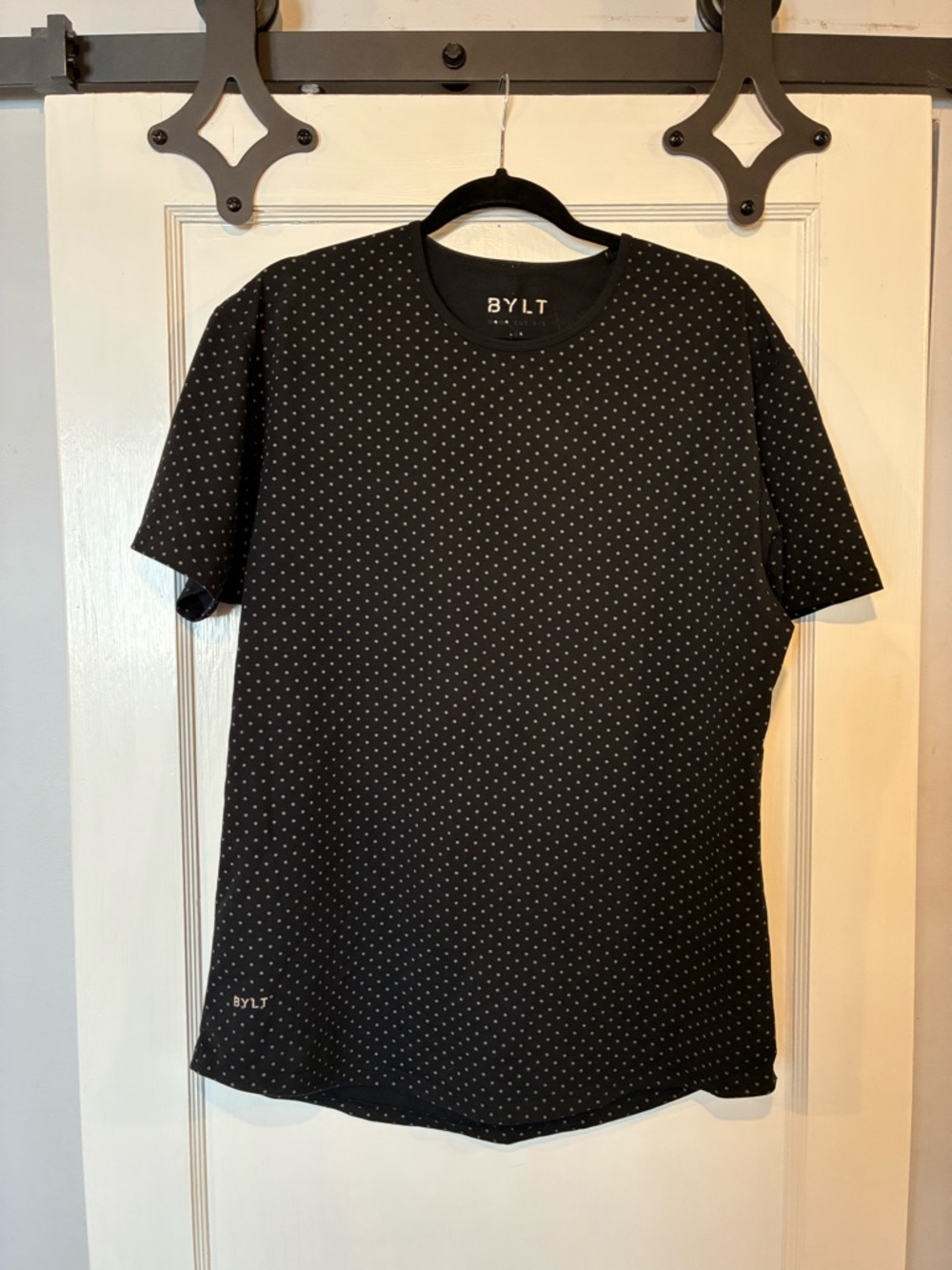 BYLT Basics Black Microdot Short Sleeve Crew
